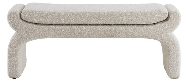Krémová lavice z textilie bouclé Nafya – Light & Living