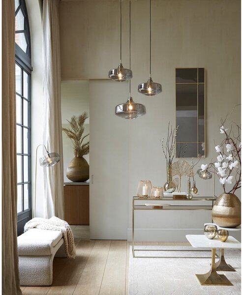 Krémová lavice z textilie bouclé Nafya – Light & Living