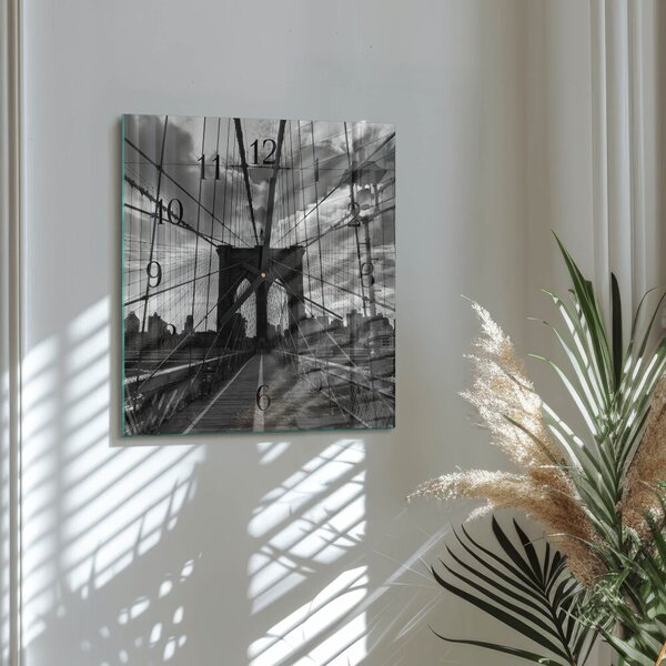 Skleněné hodiny na stěnu Most zskc-30x30-00174834