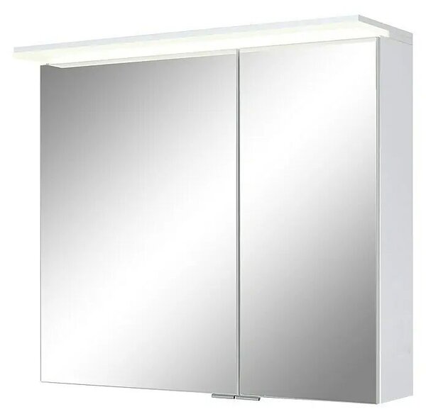 Riva Matrix Zrcadlová skříňka s LED osvětlením, 72,4 × 80 × 26 cm, bílá