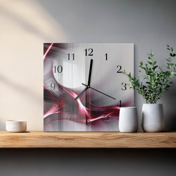 Skleněné hodiny na stěnu Abstrakce zskc-30x30-00174846