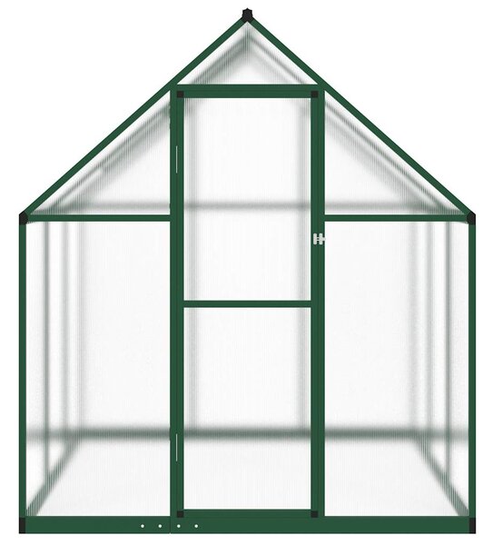 Skleník s podkladovým rámem zelený 169 x 169 x 195 cm hliník