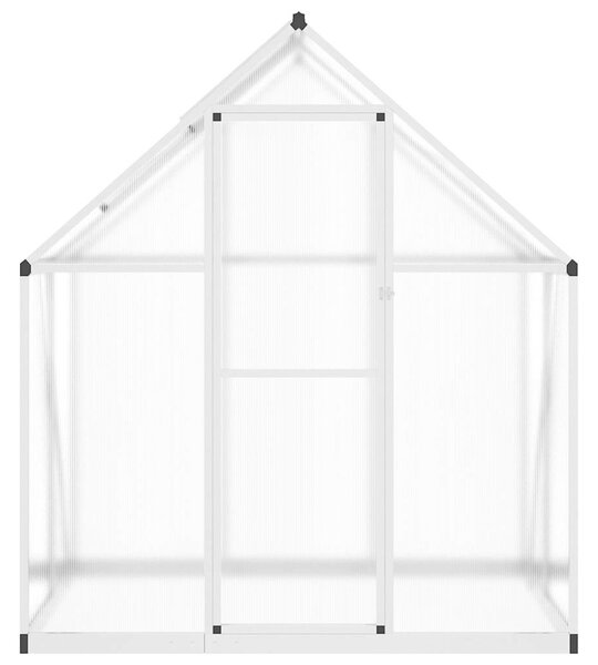 Skleník s podkladovým rámem stříbrný 169 x 114 x 195 cm hliník