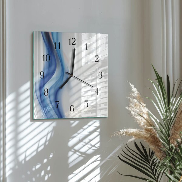 Skleněné hodiny na stěnu Abstraktní kouř zskc-30x30-00174848