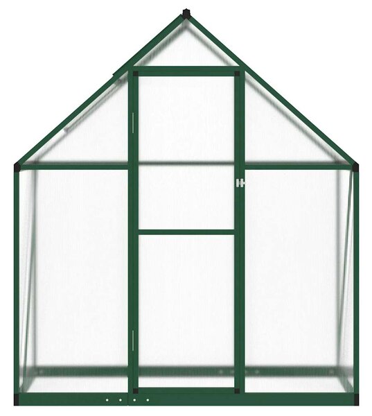 Skleník s podkladovým rámem zelený 169 x 58 x 195 cm hliník