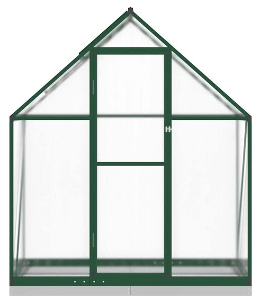 Skleník s podkladovým rámem zelený 169 x 58 x 202 cm hliník
