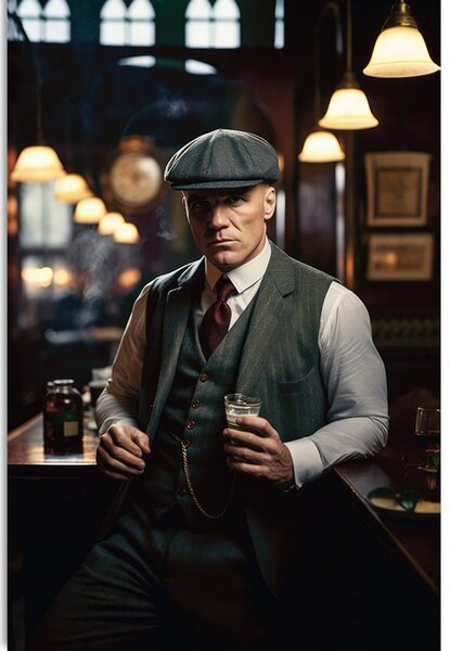 Obraz gangster ve whiskey baru