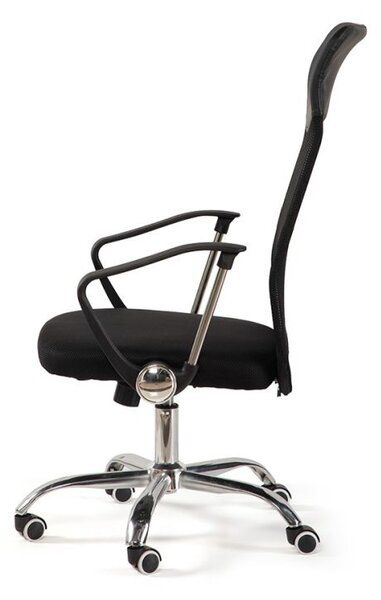 Kancelářská židle černá, ergonomická, síťovaná, nastavitelná