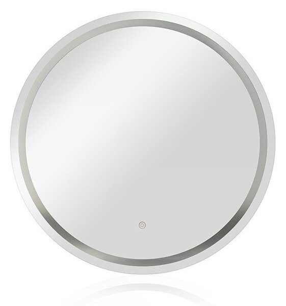 LED koupelnové zrcadlo 70x70 cm, kulaté, s rámem