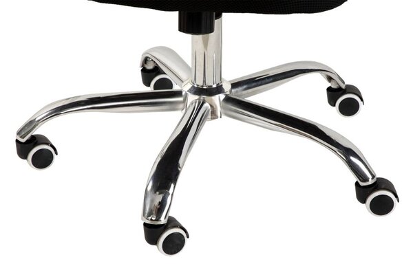 Kancelářská židle černá, ergonomická, síťovaná, nastavitelná
