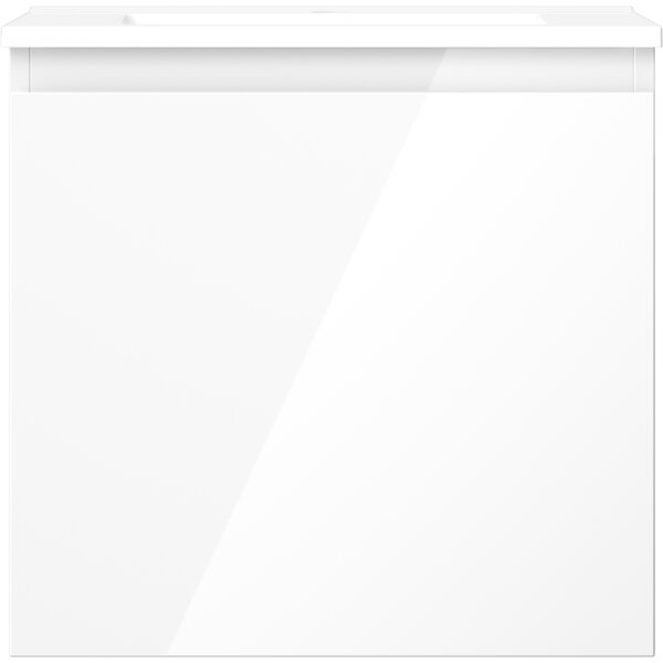 Mexen Orio, koupelnová skříňka 50 cm s umyvadlem Otis, 1 zásuvka, bílá lesklá, 91A10-05047-1-BF00-W18M00
