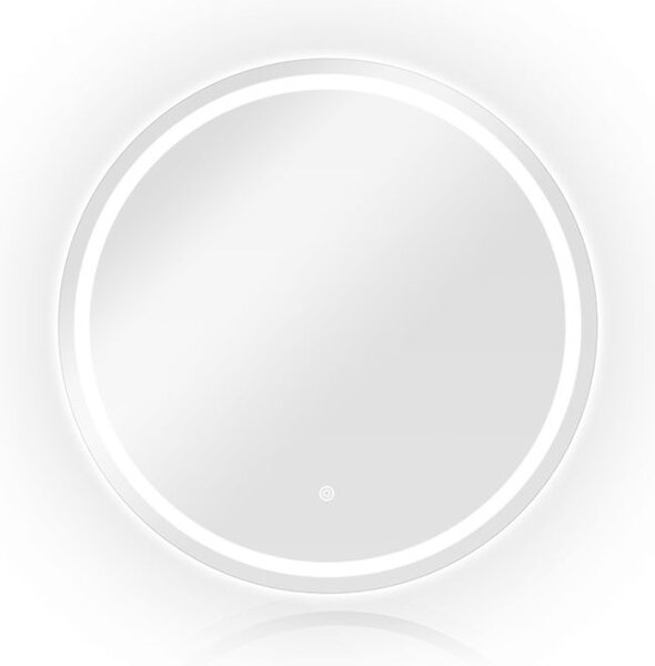 LED koupelnové zrcadlo 70x70 cm, kulaté, s rámem