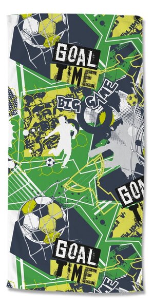 Zelená dětská sametová plážová osuška 75x150 cm Goaltime – Good Morning
