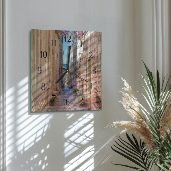 Skleněné hodiny na stěnu Avenue zskc-30x30-00174879