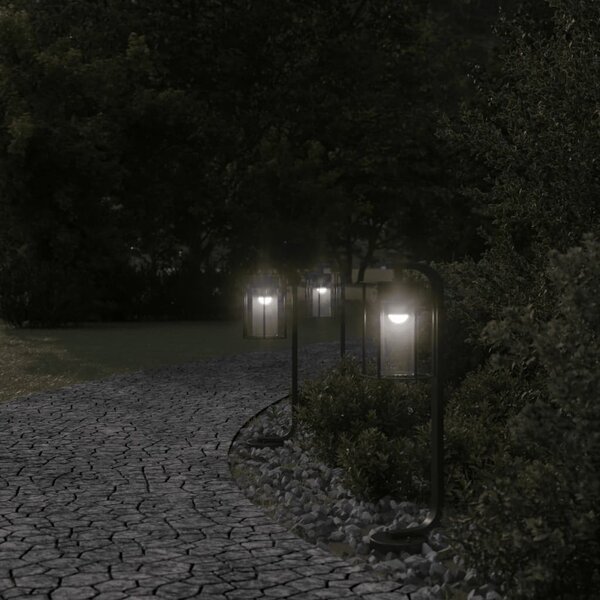 Venkovní stojací lampy 3 ks černé 60 cm nerezová ocel