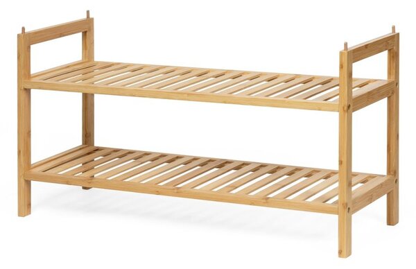 Bambusový botník dvoupatrový, 69 cm