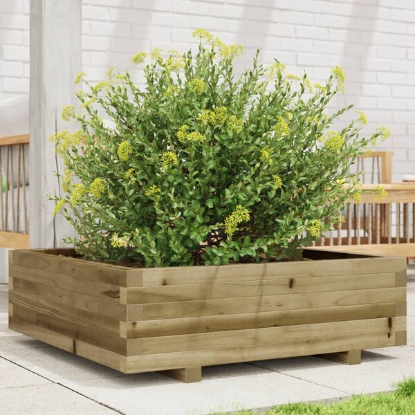 Zahradní truhlík 80 x 80 x 26,5 cm impregnované borové dřevo