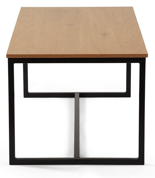 Konferenční stolek 90x47x40 cm, dřevo/kov