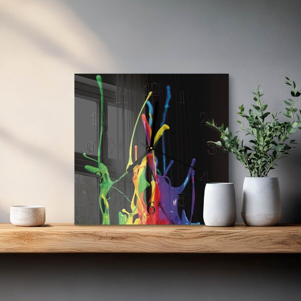 Skleněné hodiny na stěnu Barva zskc-30x30-00174894