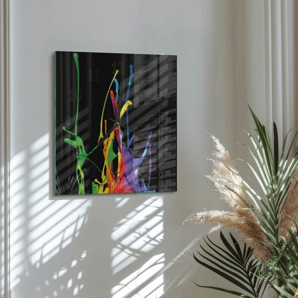 Skleněné hodiny na stěnu Barva zskc-30x30-00174894