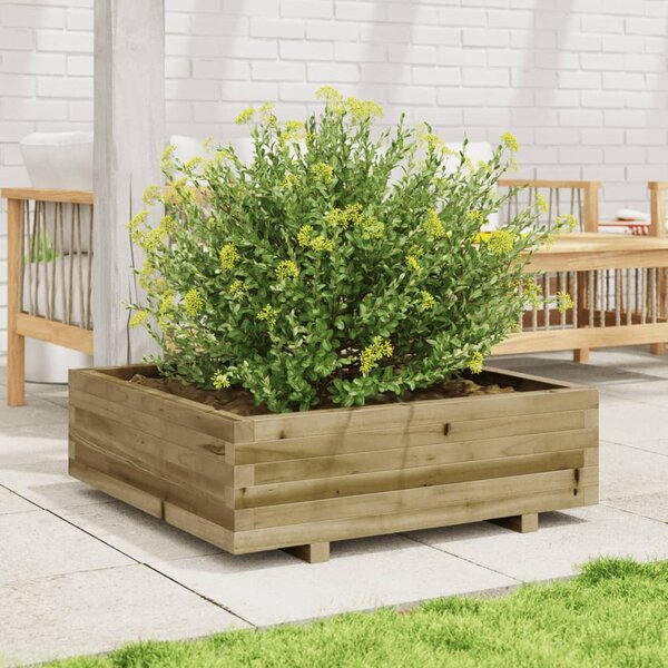 Zahradní truhlík 80 x 80 x 26,5 cm impregnované borové dřevo