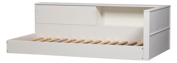 Bílá jednolůžková postel z borovicového dřeva bez roštu 90x200 cm Carter – WOOOD