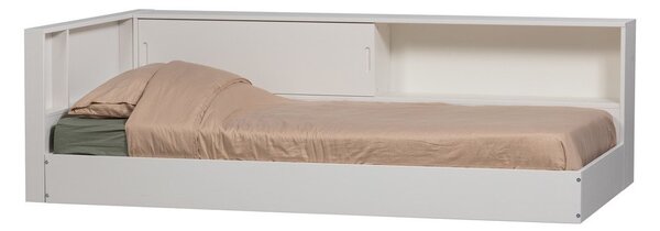 Bílá jednolůžková postel z borovicového dřeva bez roštu 90x200 cm Carter – WOOOD