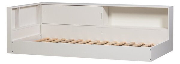 Bílá jednolůžková postel z borovicového dřeva bez roštu 90x200 cm Carter – WOOOD