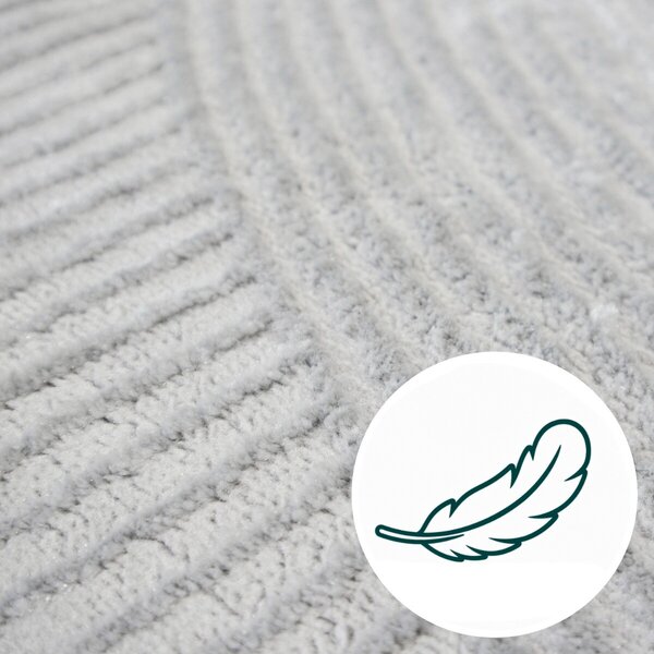 Angel Carpet, Kusový koberec Zafiro 25 Grey, 60x110, šedá, kancelář