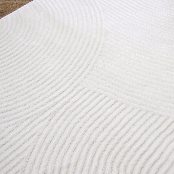 Angel Carpet, Kusový koberec Zafiro 25 Cream, 60x110, bílá, kancelář