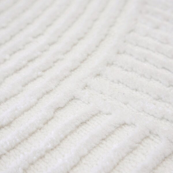 Angel Carpet, Kusový koberec Zafiro 25 Cream, 60x110, bílá, kancelář