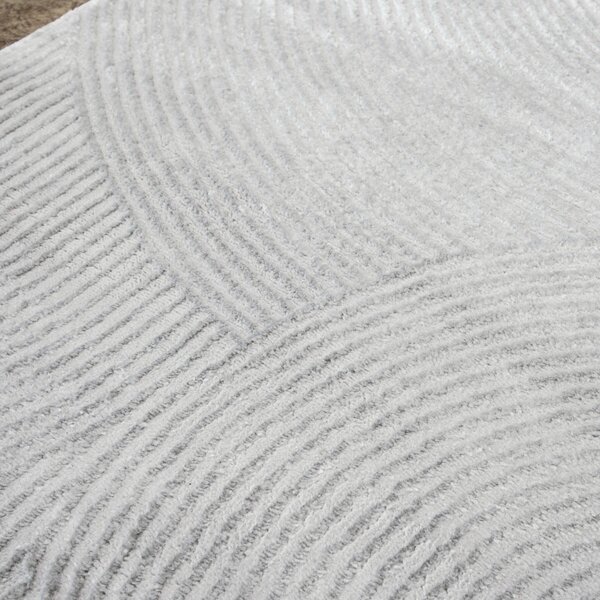 Angel Carpet, Kusový koberec Zafiro 25 Grey, 60x110, šedá, kancelář