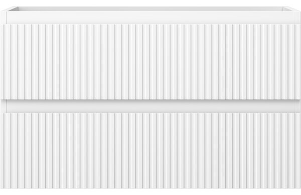 Mexen Rivel, koupelnová skříňka 80 cm, 2 zásuvky, drážkovaná, bílá matná, 91A20-08047-2-BFF01