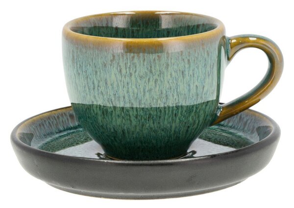 Zelený keramický šálek na espresso 70 ml Gastro Green/Black – Bitz