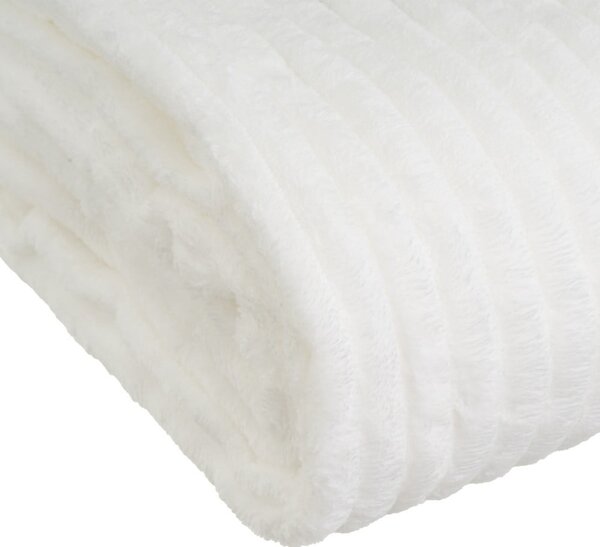 Bílá deka z mikroplyše 130x160 cm Fur Velvet – Casa Selección