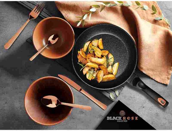 Sada nádobí s mramorovým povrchem 10 ks Black Rose Collection
