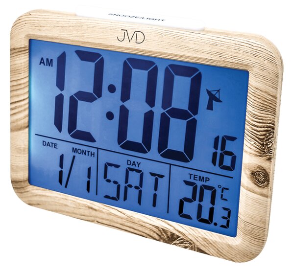 JVD Digitální rádiem řízený budík JVD RB27.1 - imitace dřeva