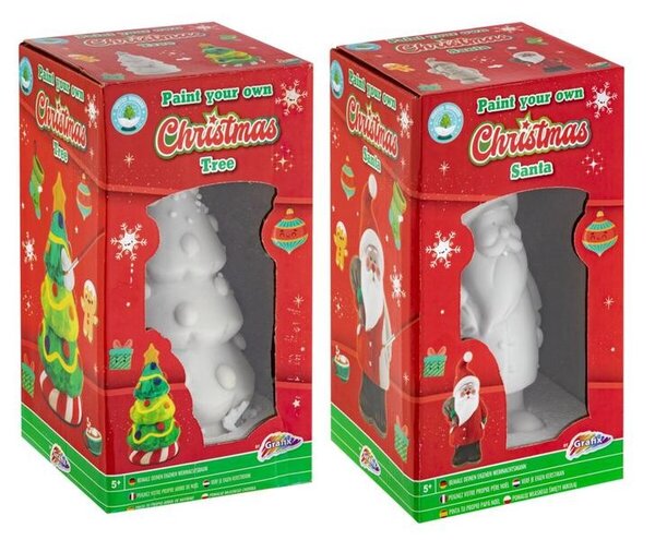 RMS Figurka vymaluj si sám Santa/strom 23 cm, 2ASS