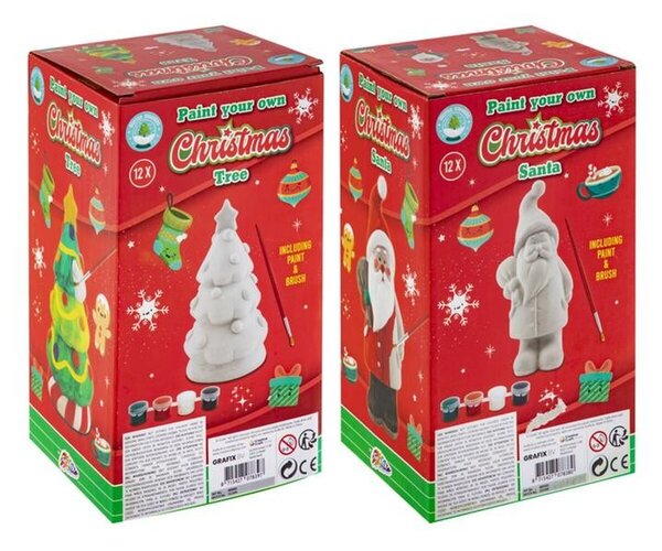 RMS Figurka vymaluj si sám Santa/strom 23 cm, 2ASS