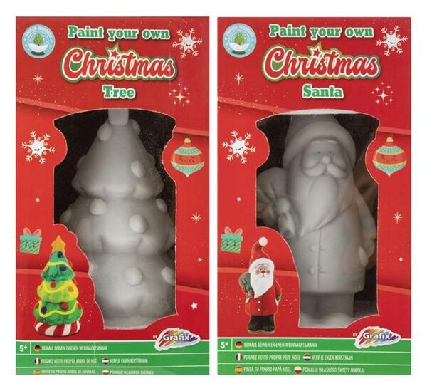 RMS Figurka vymaluj si sám Santa/strom 23 cm, 2ASS