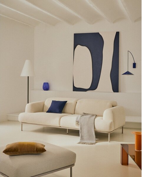 Béžová žinylková polohovací pohovka 214 cm Aurum – Kave Home