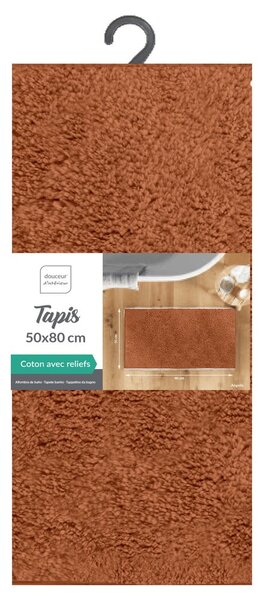 Koupelnová předložka v terakotové barvě 50x80 cm Mael – douceur d'intérieur