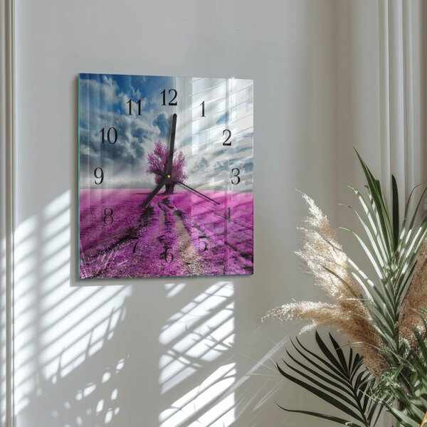 Skleněné hodiny na stěnu Pole zskc-30x30-00174993