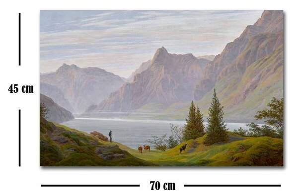 ASIR Obraz na plátně Caspar David Friedrich – Horské jezero v ráno