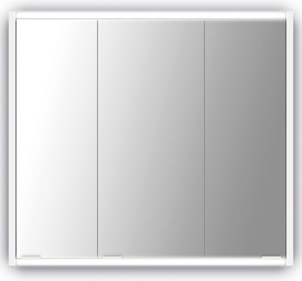 Zrcadlová skříňka s LED osvětlením Batu, 80 × 70,8 × 15,2 cm, bílá