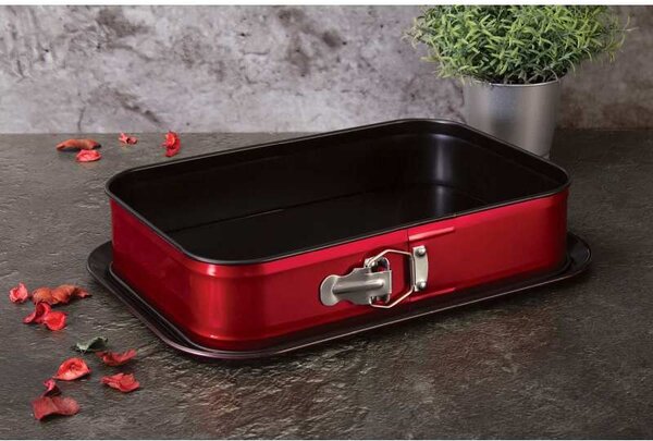 Forma s nepřilnavým povrchem 2v1 Burgundy Metallic Line 39x27x7,5cm