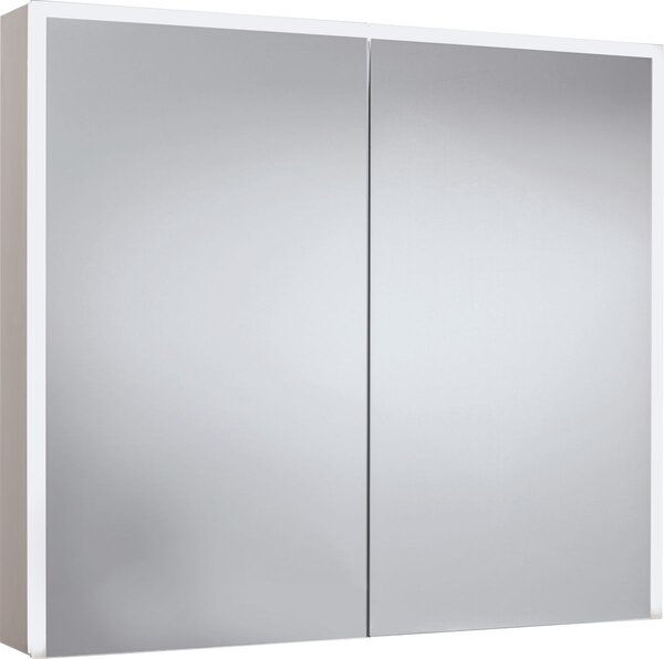Aluminio Star Zrcadlová skříňka s LED osvětlením, 80 × 70 × 12 cm, stříbrná