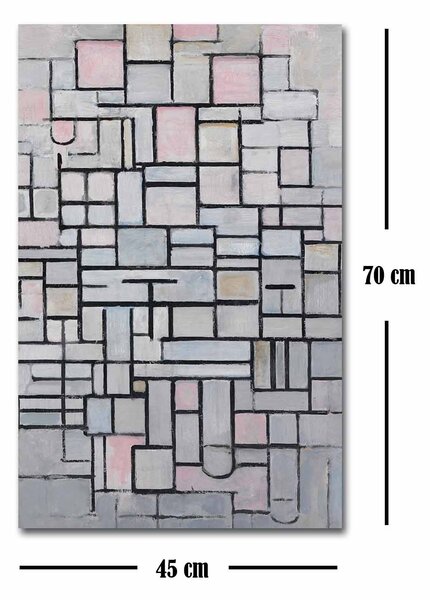 ASIR Obraz na plátně Piet Mondrian – Kompozice 6