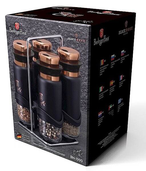 Kořenky ve stojanu sada 5 ks Black Rose Collection