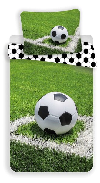 Zelené bavlněné dětské povlečení na jednolůžko 140x200 cm Football – Jerry Fabrics